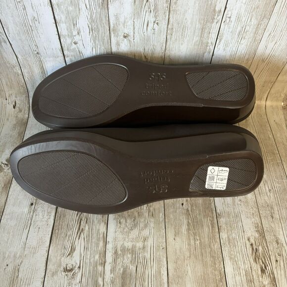 SAS BLISS Slip-On Wedge Shoes Brown Stretch Loafer Tripad Comfort USA Size 10 M - Picture 7 of 9